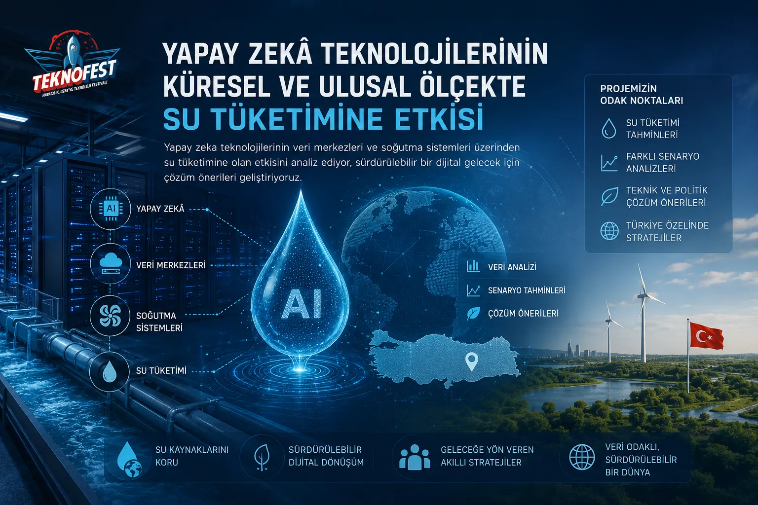 Yapay zeka ve su ayak izi araştırması